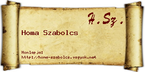 Homa Szabolcs névjegykártya