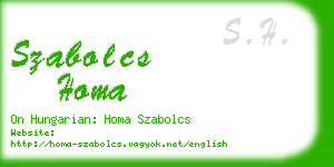 szabolcs homa business card